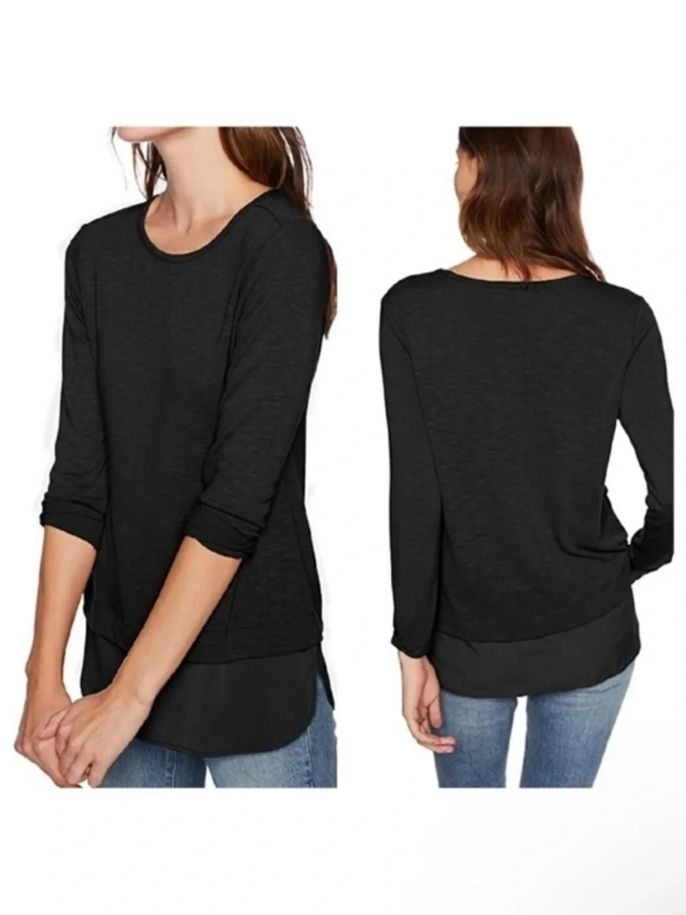 J. CREW MERCANTILE Long Sleeve Silky Hem Top L